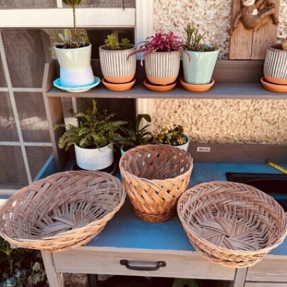 Woven Vintage Boho Baskets Plants - Picture 15 of 16
